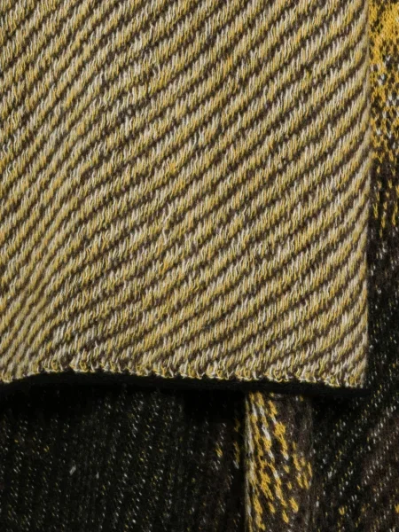 Fular Label Under Construction cu model herringbone maro
