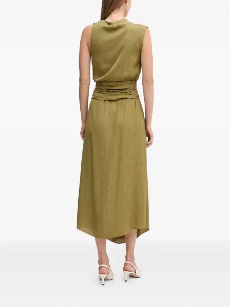 Костюм миди рокля Hoss Intropia без ръкави до коляното зелено