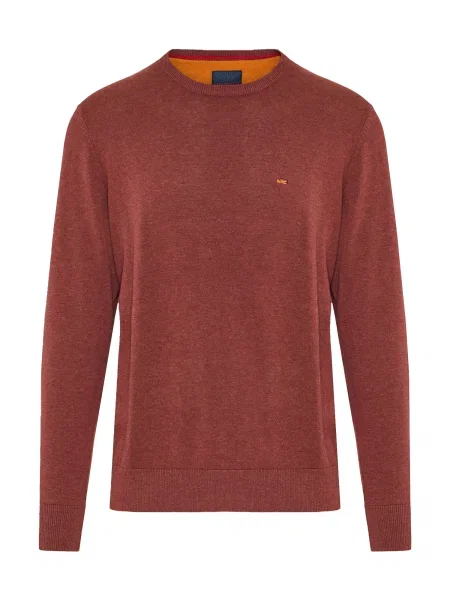 Funky Buddha Pulover temno rjava rumena