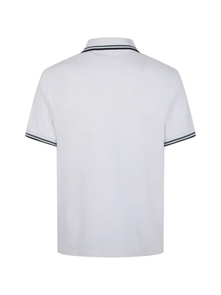 Tricou polo Fred Perry cu broderie alb