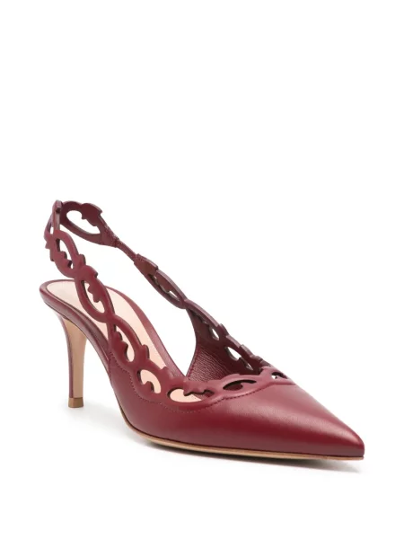 Pantofi cu toc Gianvito Rossi slingback roșu