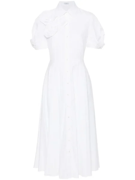 Rochie tip cămașă Erdem până la genunchi de costum alb