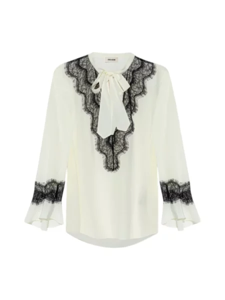 Jedwabna bluzka Zadig & Voltaire elegancka biała
