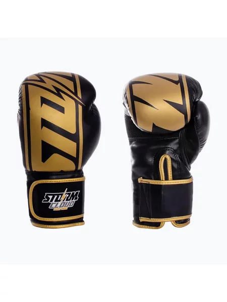 Rękawice bokserskie StormCloud Bolt black/gold czarne
