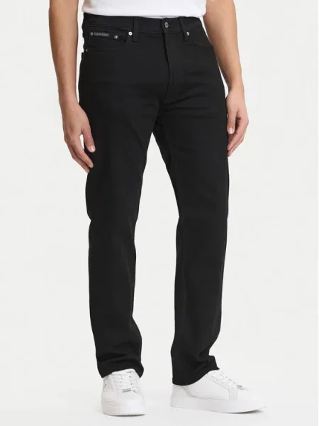 Calvin Klein Jeans Blugi Straight Fit negru