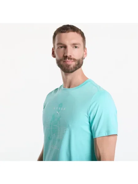 Tricou Puma x Hyrox M Cloudspun Thermoadapt Tee Intense Mint L alb