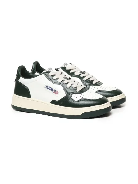 Jedwabne sneakersy Autry zielone