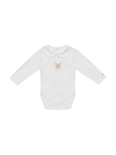 Donsje kojenecké body Davo Bodysuit Fluffy Bunny bílý