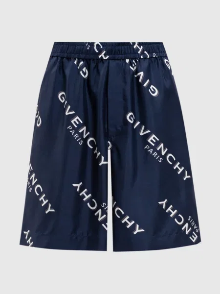 Шелковые шорты Givenchy синие