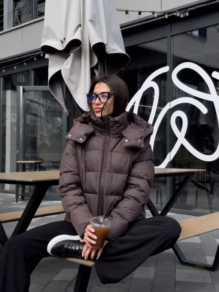 Пуховик UVENTUM коричневий