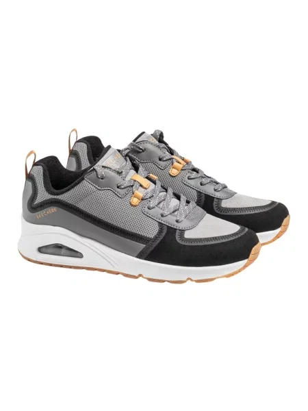 Sneakersy Skechers skórzane szare