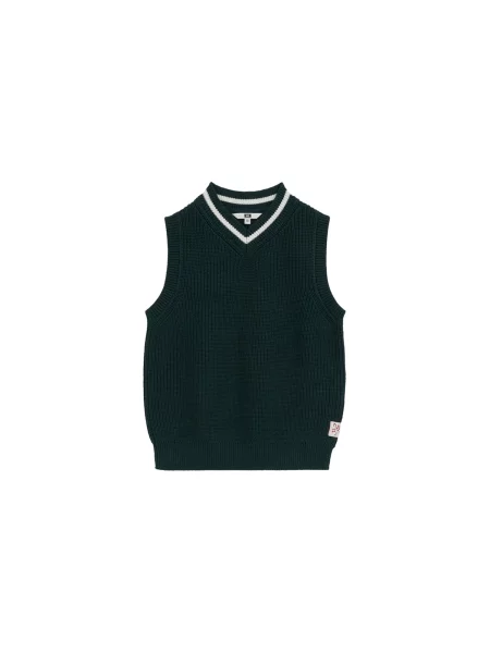WE Fashion Vestă verde închis alb