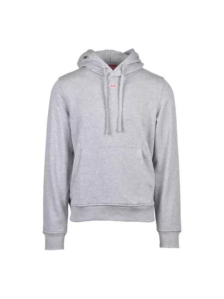 Bluza z kapturem Diesel z kapturem szara