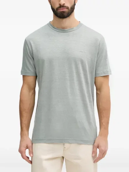 Tricou Gant cu broderie verde