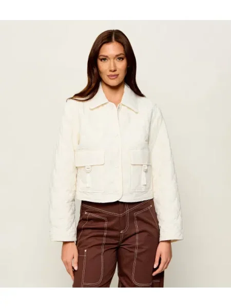 GUESS Geacă | Guess x North Sails | Cropped Fit alb