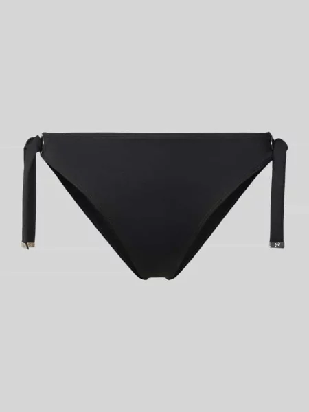 Majtki bikini z wiązaniem model GROMMET SOLIDS BOTTOM' Michael Kors czarne