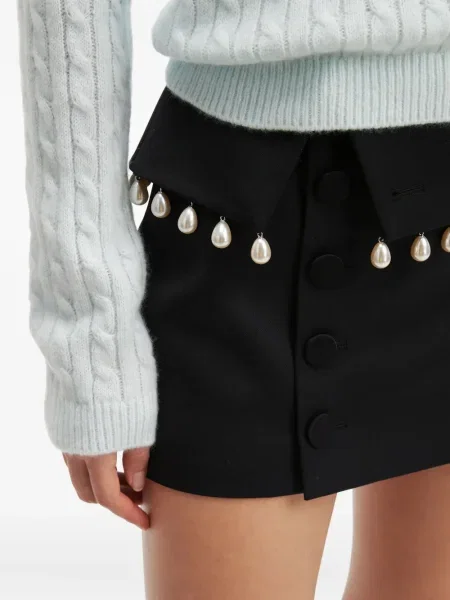 Mini suknja Kimhekim sa perlicama crna