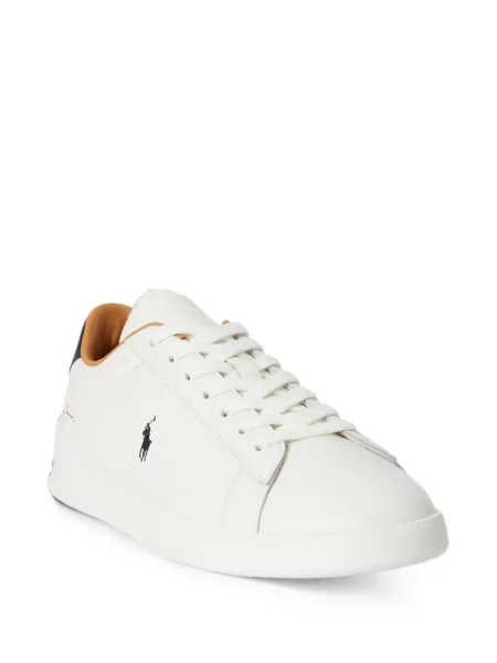 Δερμάτινο polo Polo Ralph Lauren με αυτόγραφο λευκό