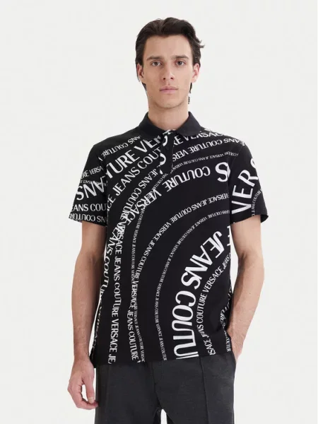 Versace Jeans Couture Тениска с яка и черен