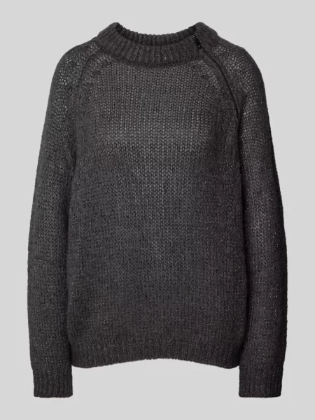 Sweter z dzianiny z okrągłym dekoltem model ‘PARIDE’ Max&co.