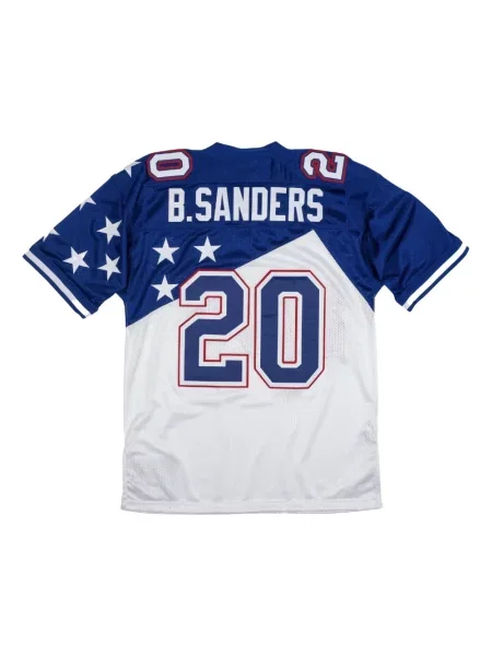 Тениска Mitchell & Ness от джърси синьо