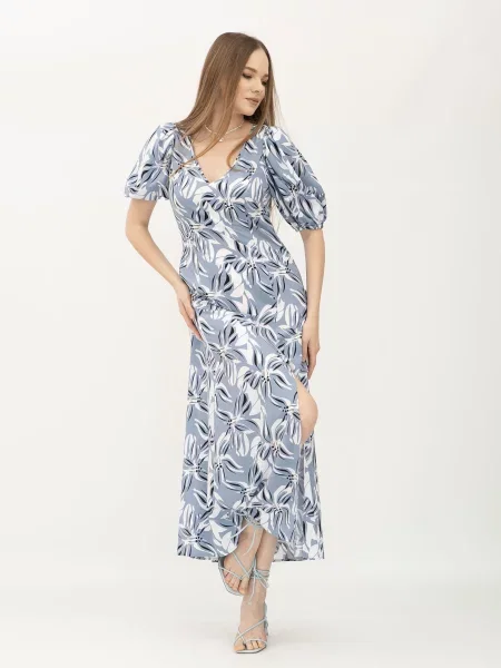 Сукні Lesia EnrikeLightBlueWMNSDRSSLS бавовна/віскоза блакитний