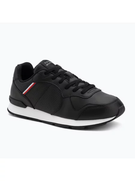 Sneakerși Tommy Hilfiger din piele negru