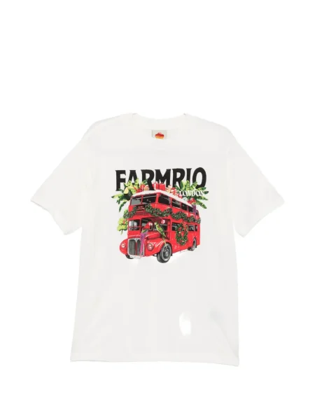 Tricou Farm Rio cu imagine alb