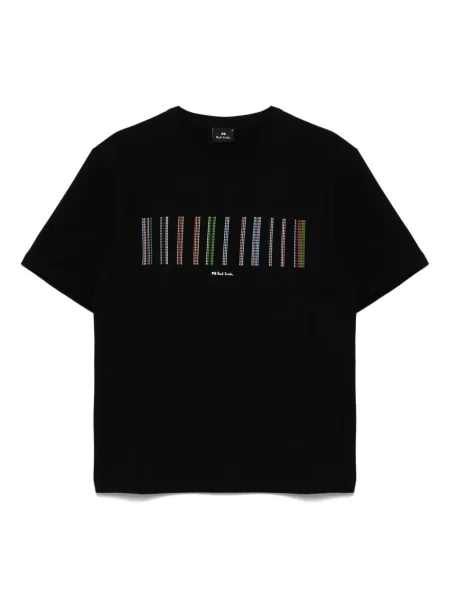 Tricou Ps Paul Smith cu dungi cu imagine negru
