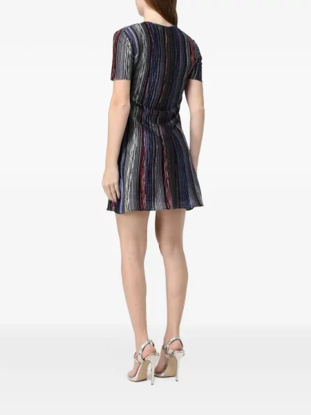 Къс мини рокля Missoni на райета черно