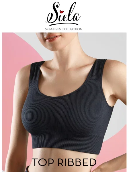 Топ Siela SIRIBBEDBK поліамід/еластан чорний