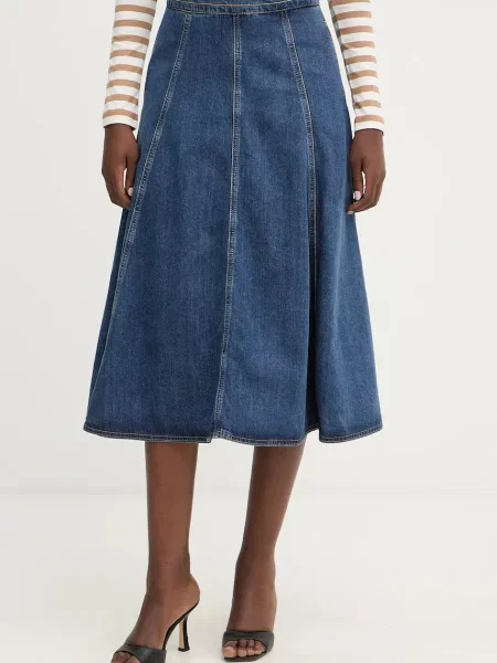 Rifľová sukňa Karl Lagerfeld FASHION DENIM