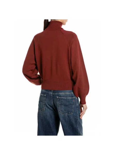 Sweter z golfem Replay czerwony