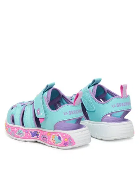 SKECHERS Sandále PLAY SCENE SPLASH CUTE tyrkysová / orgovánová modrá