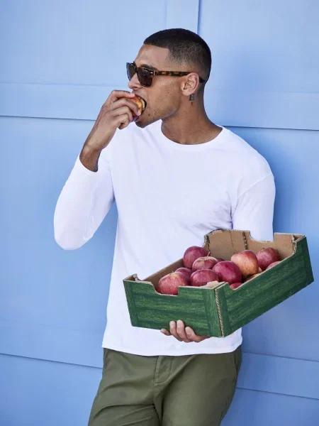 Тениска с дълъг ръкав Fruit Of The Loom сиво