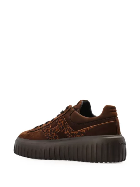 Fűzős platform talpú csipkés sneaker Hogan barna