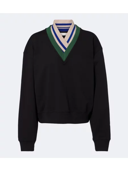Hanorac Dries Van Noten din jerseu negru