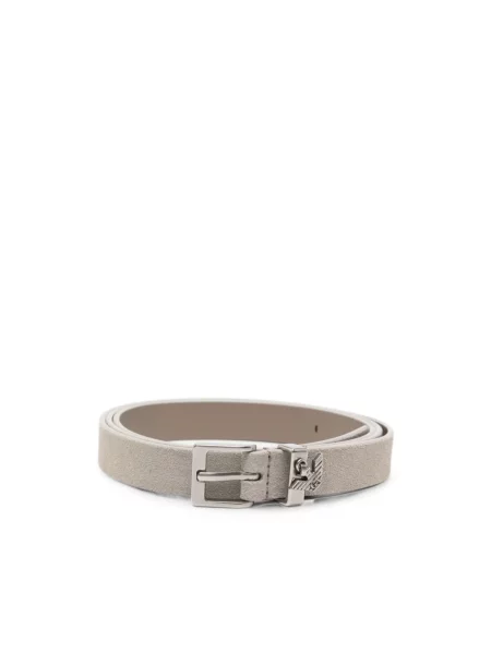 Pasek Emporio Armani skórzany beżowy
