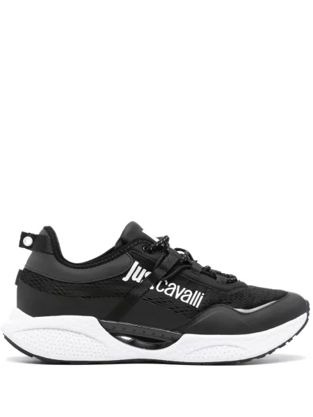 Sneakerși Just Cavalli cu imagine negru