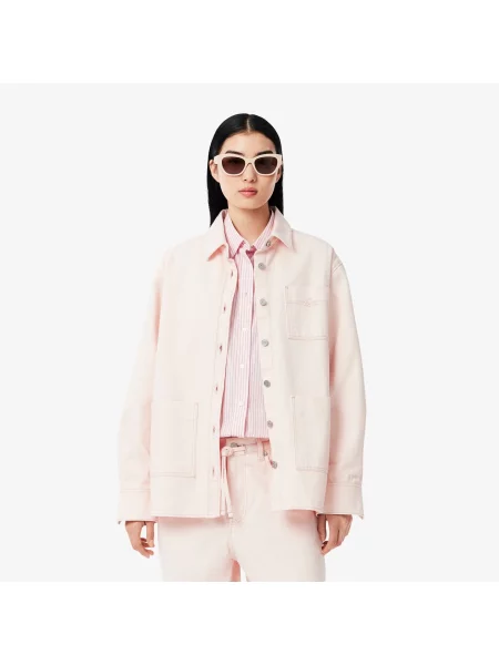 Lacoste куртка Oversized Fit рожева