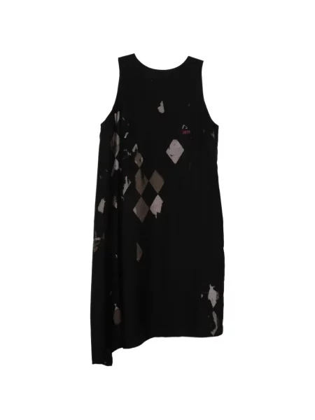 Rochie Y's cu imagine cu model argyle asimetrică negru