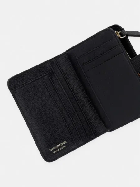 Kožená peněženka Emporio Armani černá