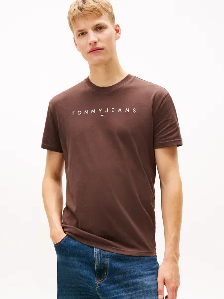 Majica Tommy Jeans rjava