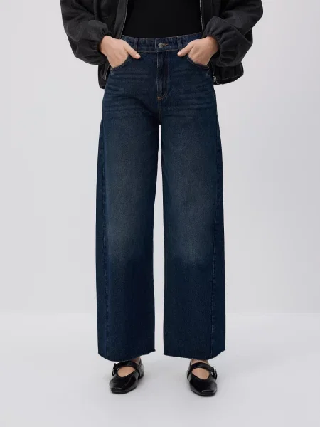 Reserved Джинси wide leg з прошиванням indigo jeans 