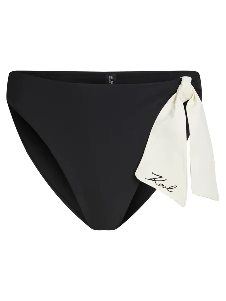 Karl Lagerfeld Slip costum de baie Signature / alb negru