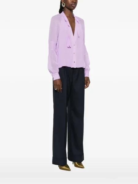 Cămașă Alberta Ferretti lungă violet