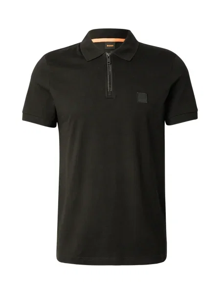 BOSS Tricou Passerzip' negru