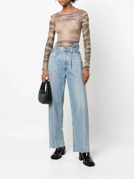Dugo top Diesel tie-dye veze smeđa