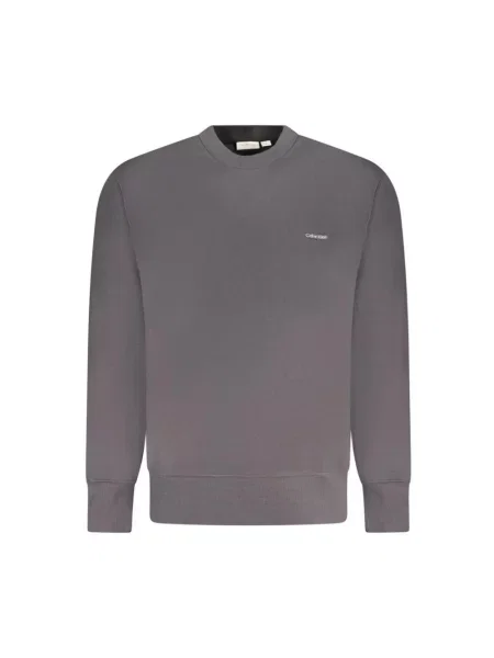 Bluza nierozpinana Calvin Klein Jeans z dekoltem w kształcie litery U szara