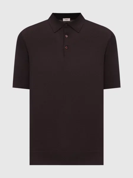 Поло з вовни Agnona коричневе
